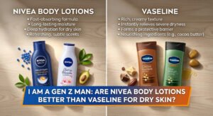 i am a genz man. are nivea body lotions better than vaseline for dry skin?