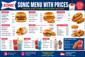 Sonic Menu With Prices