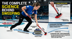 how do brushes affect the stone's path in olympic curling?